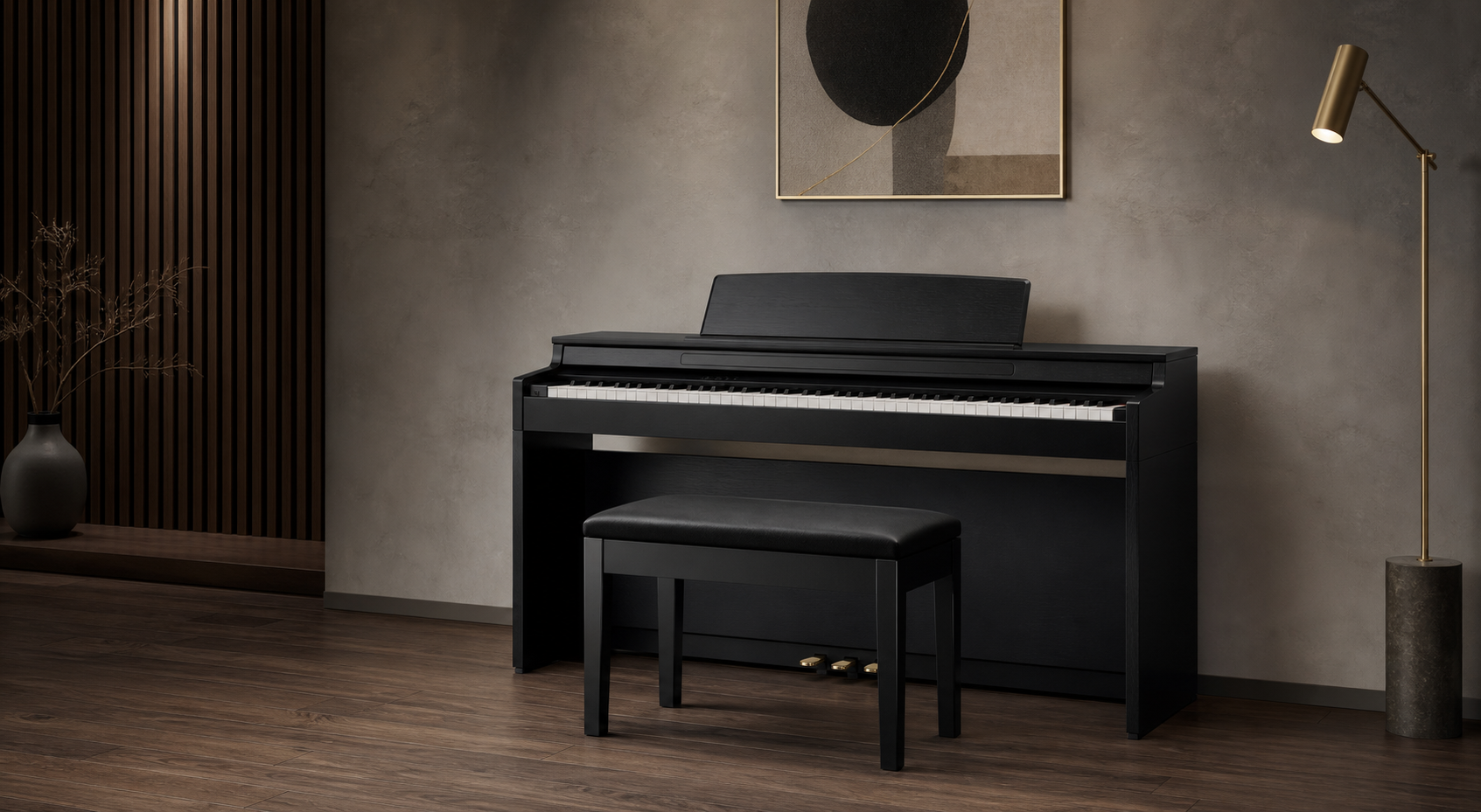 Piano điện cao cấp trong không gian hiện đại