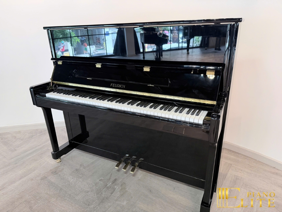 Đàn piano Feurich FEURICH 122 Universal (Black Polished - Brass) – Chi tiết bàn phím