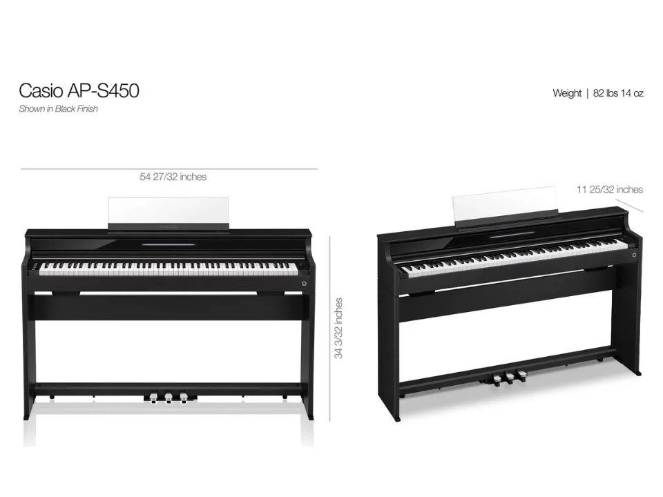 Casio AP-S450 Black (BK) tại Elite Piano TP.HCM – Không gian trưng bày