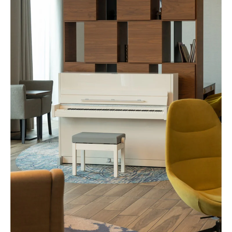 Schimmel Classic C116 Modern Cubus (White High Gloss) – Toàn cảnh thiết kế tại Elite Piano