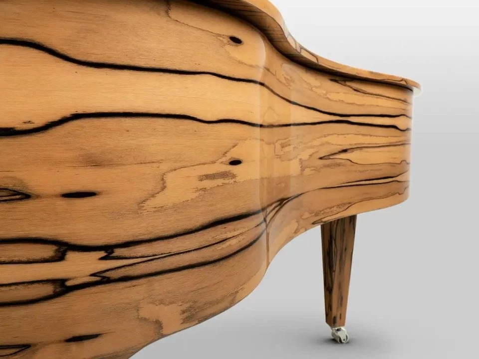 Schimmel Classic C169 White Ebony – Mặt sau và hệ thống dây đàn Schimmel