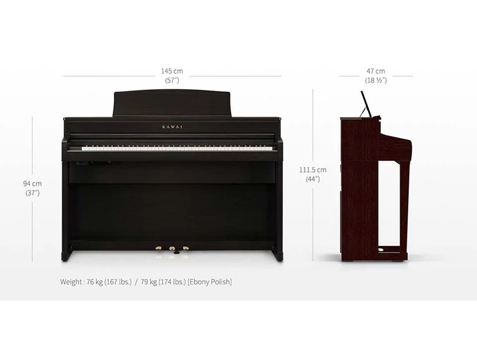 KAWAI CA79 PE – Mặt sau và hệ thống dây đàn Kawai