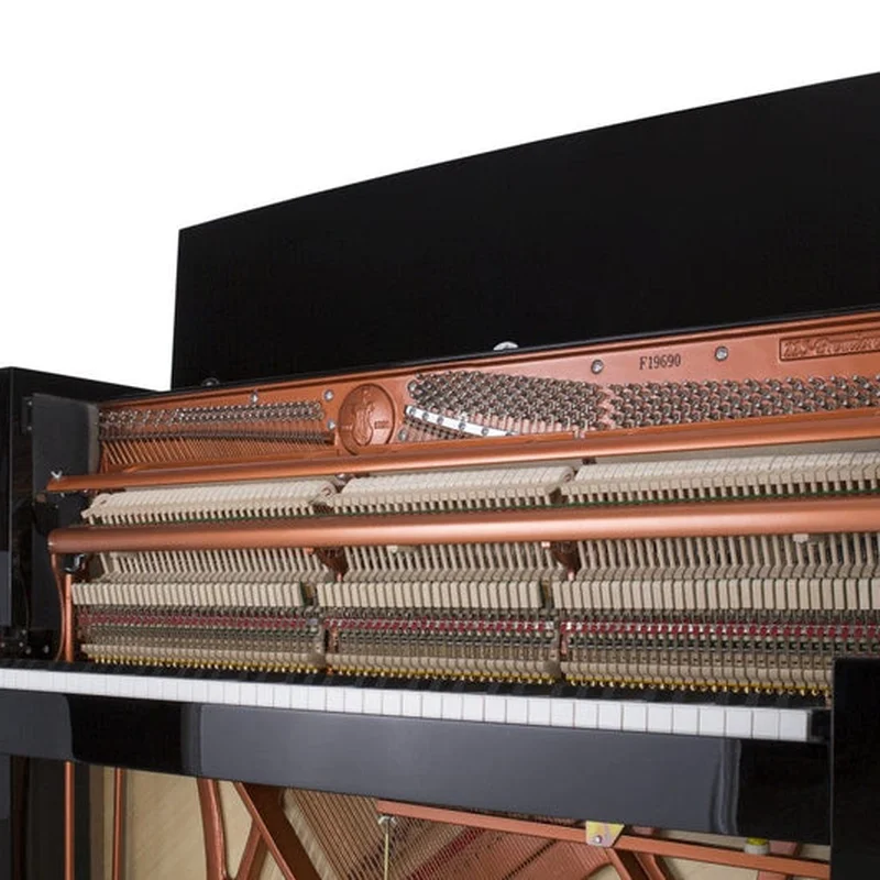 FEURICH 122 Universal (Black Polished - Chrome) – Toàn cảnh thiết kế tại Elite Piano