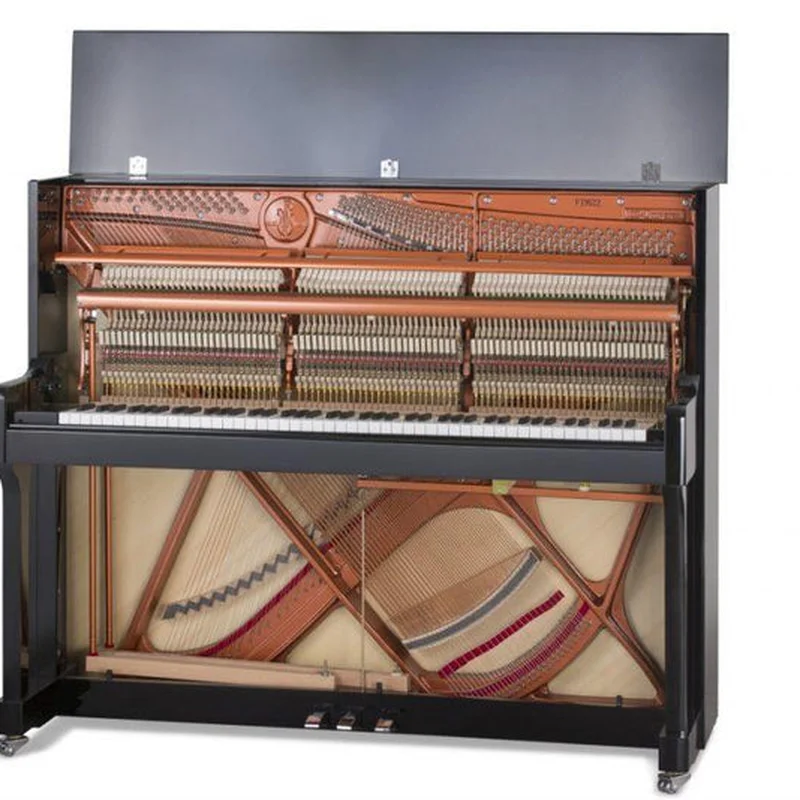 Review FEURICH 122 Universal (Black Polished - Chrome) – Hình ảnh thực tế tại showroom Elite Piano