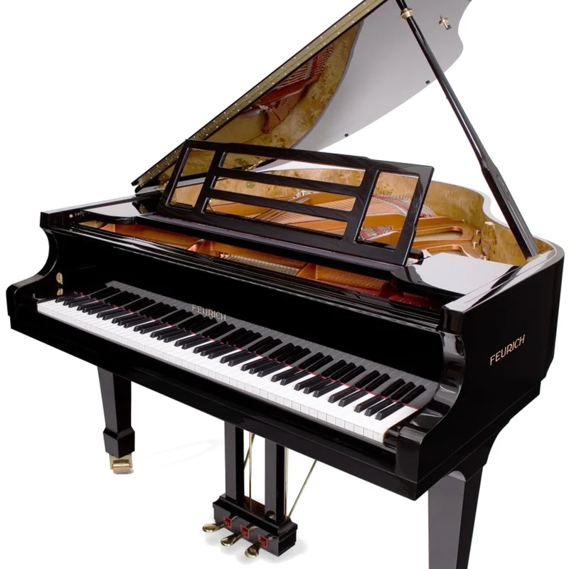 FEURICH 162  & DYNAMIC I (Black Polish & Brass) - Đàn Piano Feurich tại Elite Piano