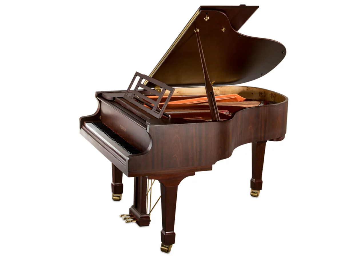 FEURICH 179 & DYNAMIC II (Black Polish & Brass) – Mặt sau và hệ thống dây đàn Feurich