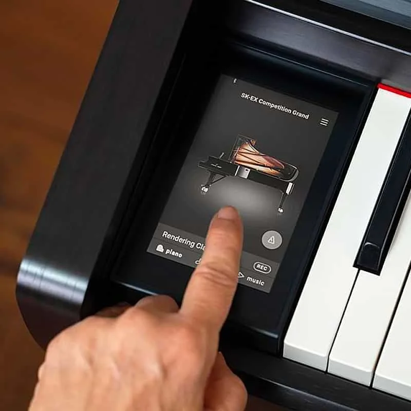 KAWAI CA701 B – Mặt sau và hệ thống dây đàn Kawai
