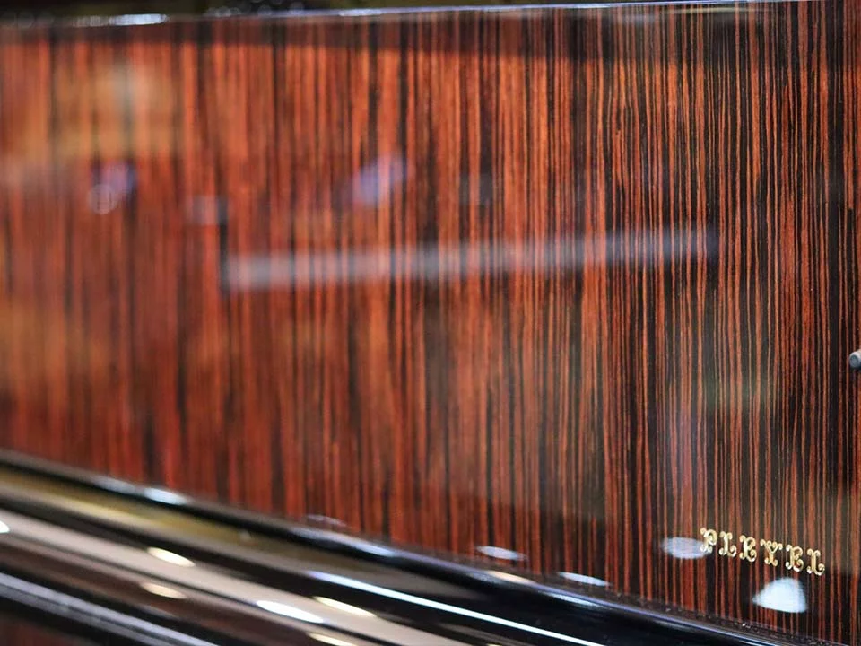 Pleyel P124-MAC – Mặt sau và hệ thống dây đàn Pleyel