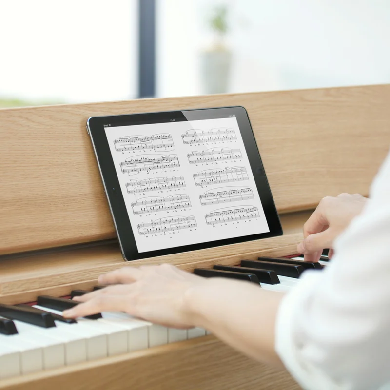 ROLAND KF-10 SW Sheer White – Mặt sau và hệ thống dây đàn Roland