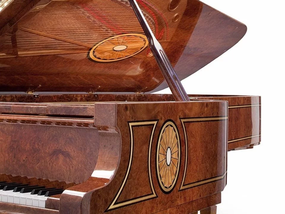 Review FAZIOLI Georgian Red ELM – Hình ảnh thực tế tại showroom Elite Piano