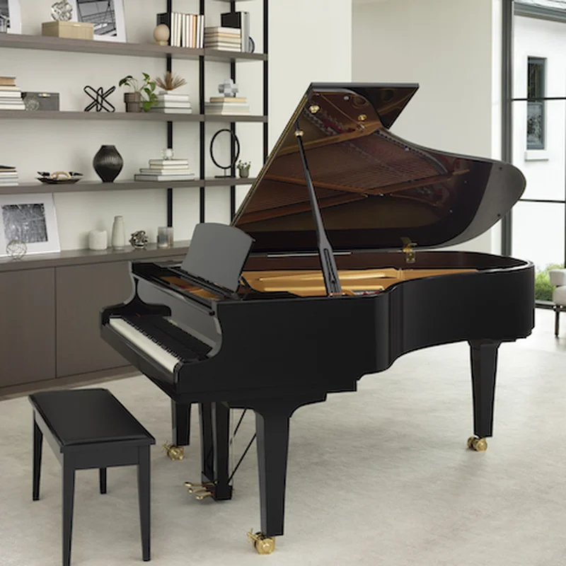 YAMAHA CF6 PE – Mặt sau và hệ thống dây đàn Yamaha